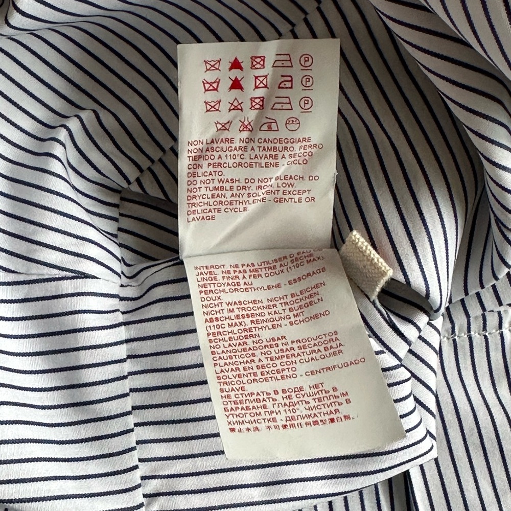 MARNI Striped Pleated Peplum Belted Cotton Top — IT 42 (US 6–8) - Picture 10 of 12
